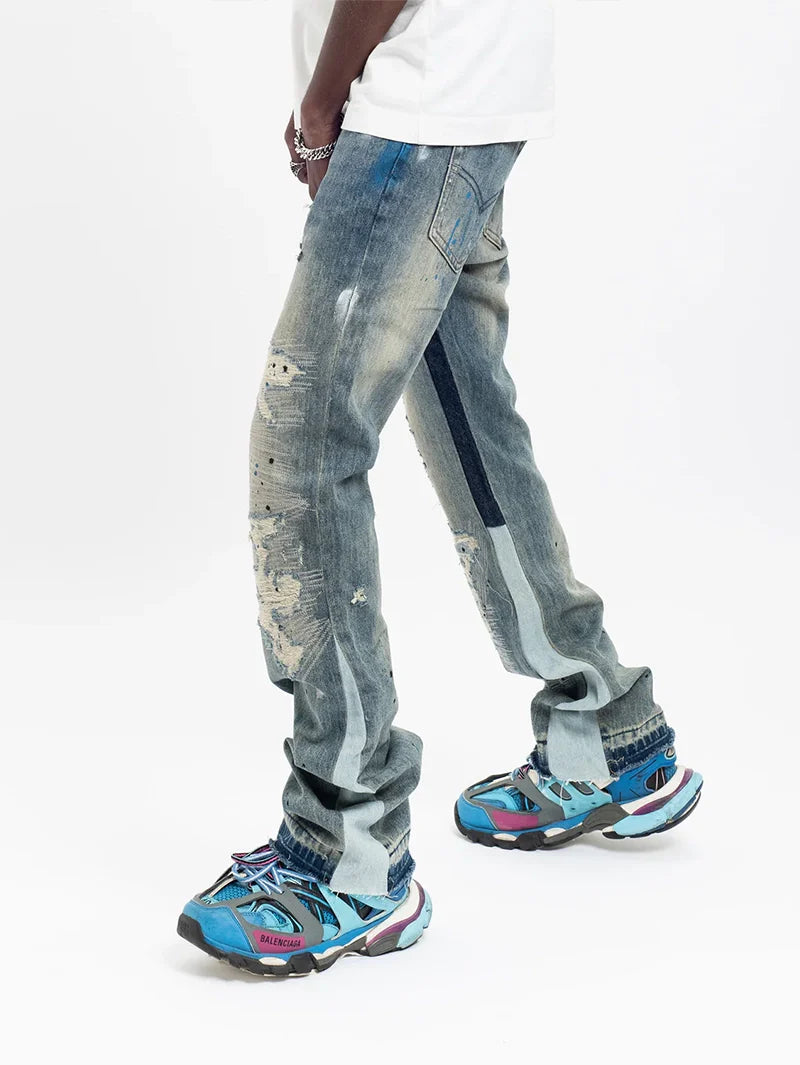 Flare Jeans Paint Effect - 20232